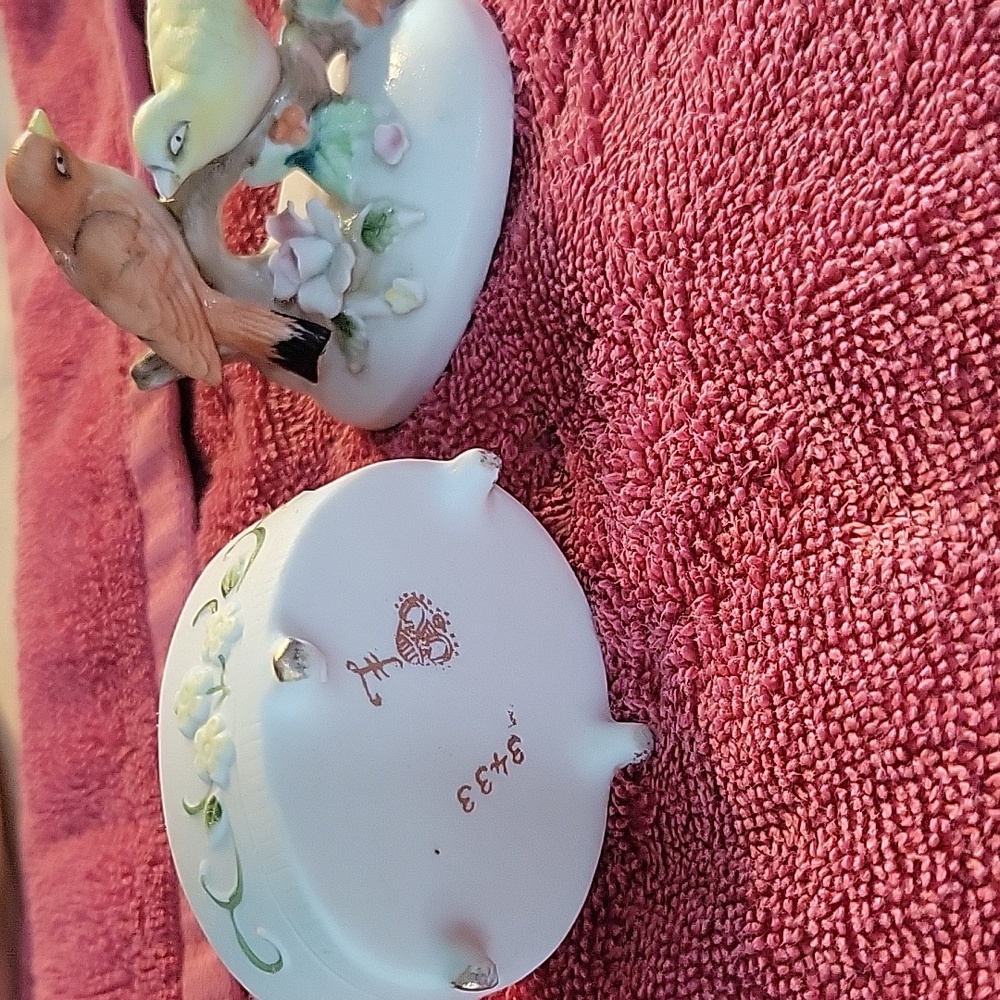 LEFTON TRINKET BOX WITH BIRDS. VINTAGE - Picture 5 of 5